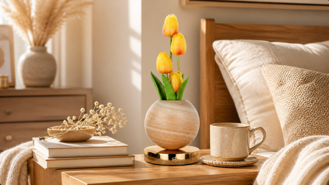 Cómo Crear un Espacio Acogedor en Casa con Luz Cálida y Detalles Florales