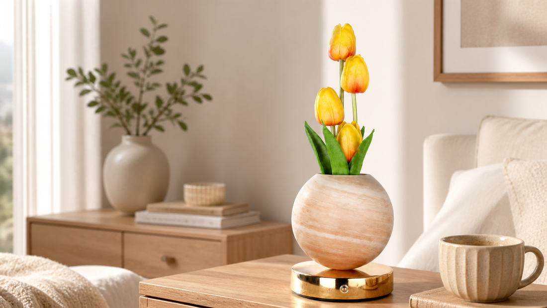 Lámpara de Tulipanes Giratoria 360°: Decoración Elegante y Luz Cálida para Tu Hogar