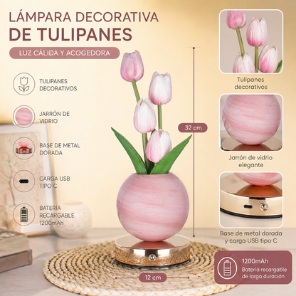 Lampara LED de Tulipanes