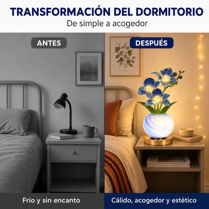 Lámpara LED Orquídea Recargable – Luz Decorativa con 3 Modos