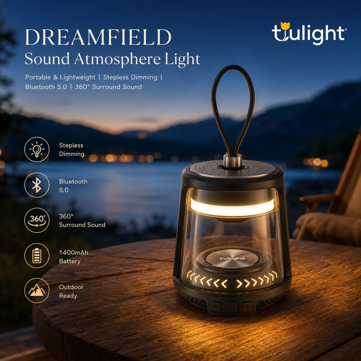 Rhythm Light Speaker - Bluetooth Speaker with Sync Sound & Light | Peakzooc CyberPulse