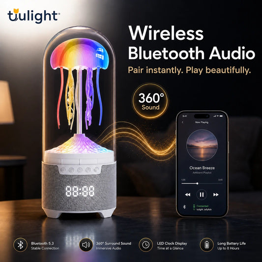 Colorful Jellyfish Mood Lamp Wireless Bluetooth Speaker