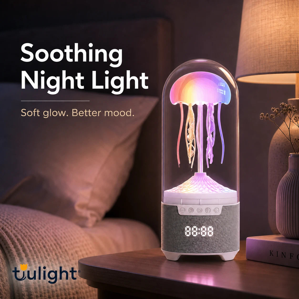 Colorful Jellyfish Mood Lamp Wireless Bluetooth Speaker