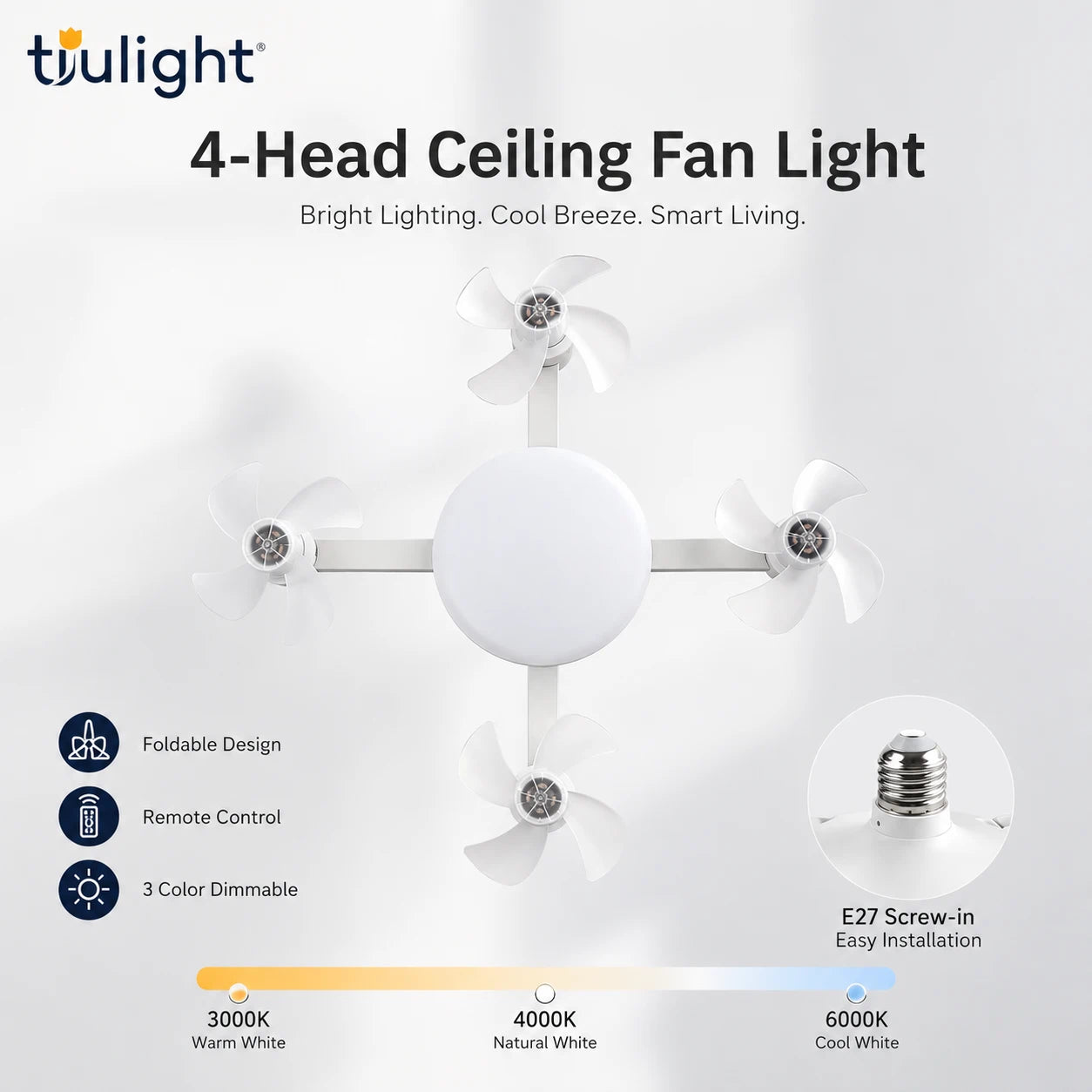 Drone Fan Light – Ceiling Mounted Cooling and Lighting Solution