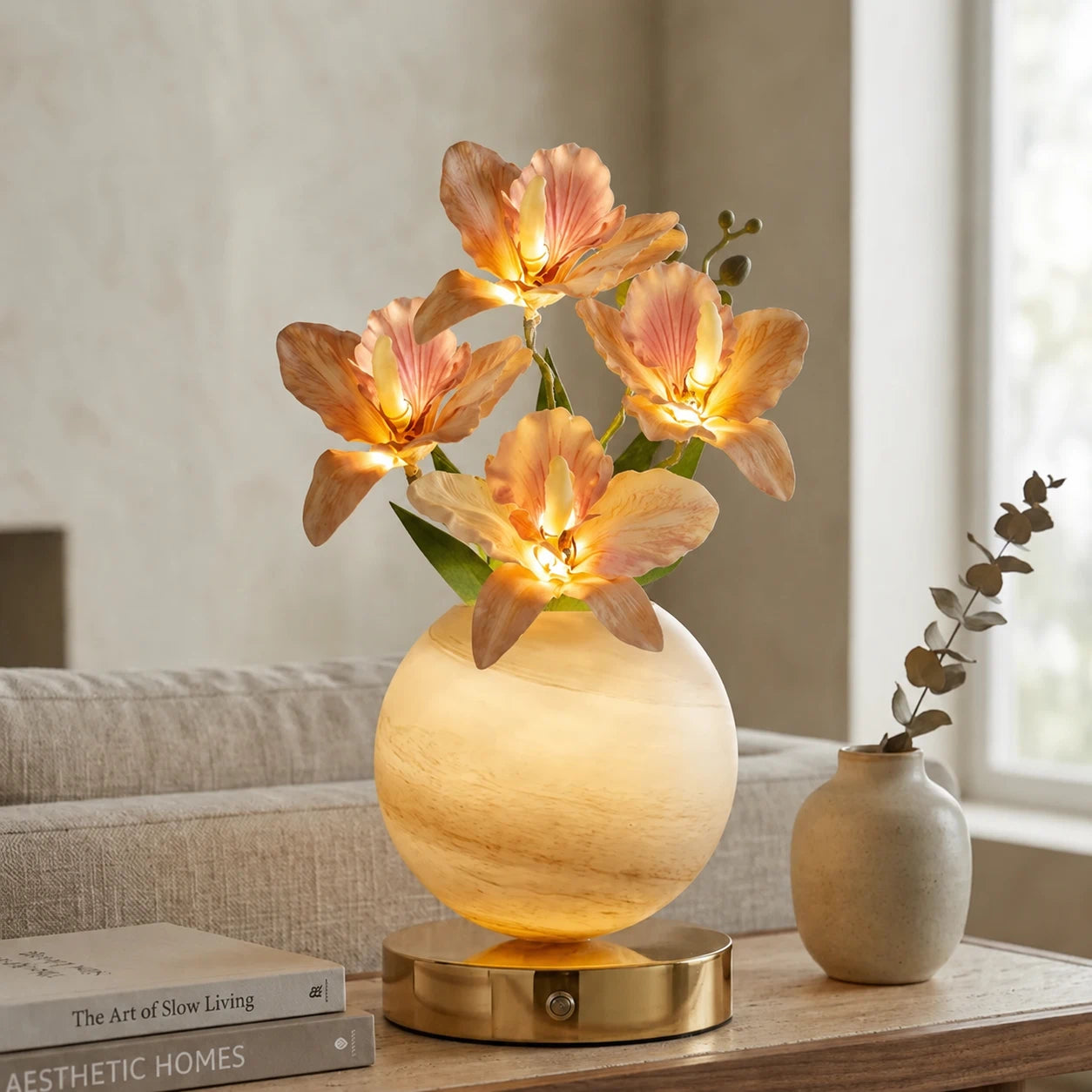 Rechargeable Orchid LED Lamp – Decorative Light with 3 Modes